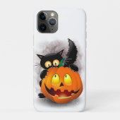 Cat Fun Halloween Character biting a Pumpkin  Case-Mate iPhone Case (Achterkant)