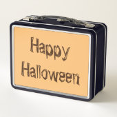 Cat Fun Halloween Character die op een pompoen tik (Achterkant)