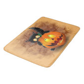 Cat Fun Halloween Character die op een pompoen tik Badmat (Gekanteld)