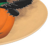 Cat Fun Halloween Character die op een pompoen tik Snijplank (Hoek)