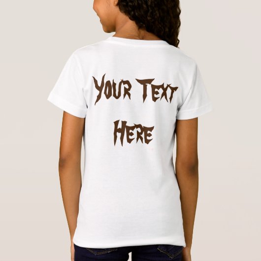 Cat Fun Halloween Character die op een pompoen tik T-shirt (Achterkant)