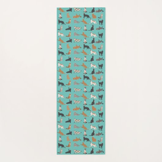 Cat Fun Lover Kat Patroon Yogamat (Achterkant)