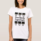 Cat Fun Pun Pawsitief Purfect Quote T-shirt (Voorkant)