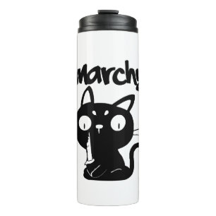 Cat Funny Anarchy Halloween Dieren Voor Vrouwen Ma Thermosbeker