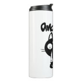 Cat Funny Anarchy Halloween Dieren Voor Vrouwen Ma Thermosbeker (Gedraaid links)