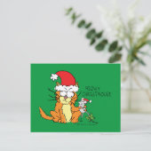 Cat Funny Cartoon Cute Mouse Briefkaart (Staand voorkant)
