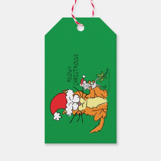 Cat Funny Cartoon Cute Mouse Cadeaulabel (Voorkant)