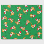 Cat Funny Cartoon Cute Mouse Cadeaupapier (Vlak)