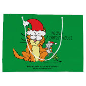 Cat Funny Cartoon Cute Mouse Groot Cadeauzakje (Achterkant)