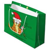 Cat Funny Cartoon Cute Mouse Groot Cadeauzakje (Voorkant Gekanteld)