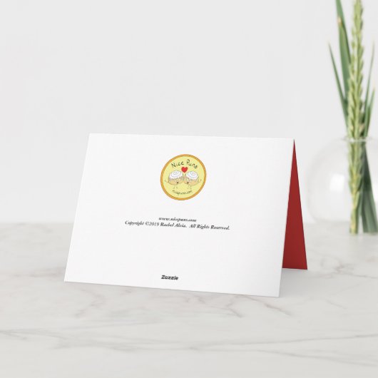 Cat Funny Cartoon Cute Mouse Kaart (Achterkant)