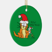 Cat Funny Cartoon Cute Mouse Keramisch Ornament (Rechts)