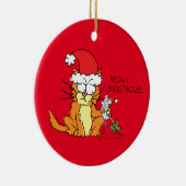 Cat Funny Cartoon Cute Mouse Keramisch Ornament (Rechts)