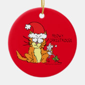 Cat Funny Cartoon Cute Mouse Keramisch Ornament (Voorkant)