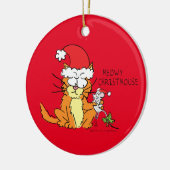 Cat Funny Cartoon Cute Mouse Keramisch Ornament (Links)