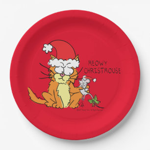 Cat Funny Cartoon Cute Mouse Papieren Bordje