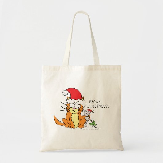 Cat Funny Cartoon Cute Mouse Tote Bag (Voorkant)
