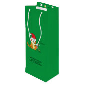 Cat Funny Cartoon Cute Mouse Wijn Cadeautas (Achterkant Gekanteld)