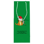 Cat Funny Cartoon Cute Mouse Wijn Cadeautas (Achterkant)