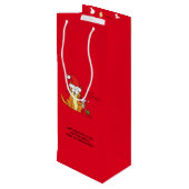 Cat Funny Cartoon Cute Mouse Wijn Cadeautas (Achterkant Gekanteld)