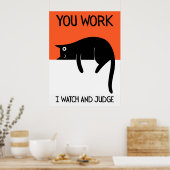 Cat | Funny & decorative Poster (Keuken)