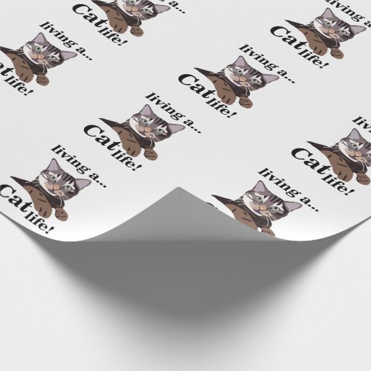 Cat Funny Dierenvriend Cadeaupapier (Hoek)