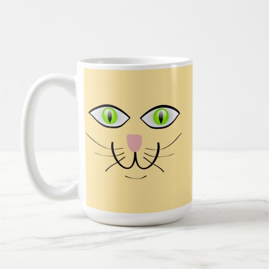 Cat Funny Face Cartoon-29034 Koffiemok (Links)