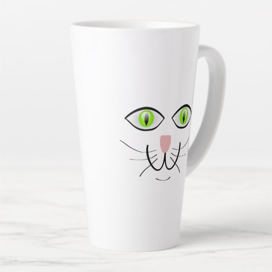 Cat Funny Face Cartoon-29034 Latte Mok (Rechterhoek)