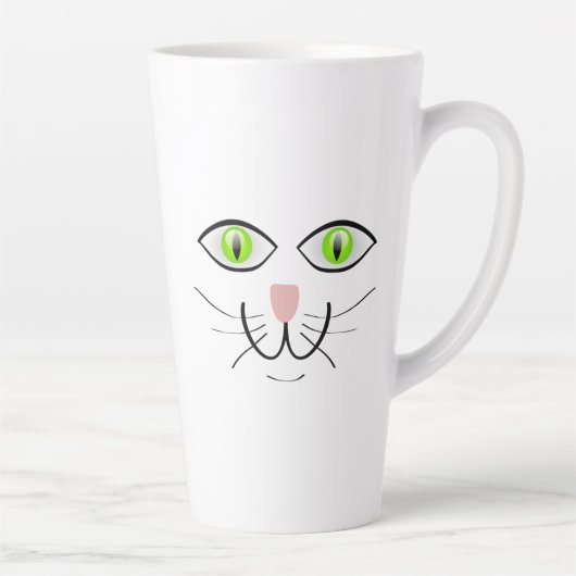 Cat Funny Face Cartoon-29034 Latte Mok (Rechts)