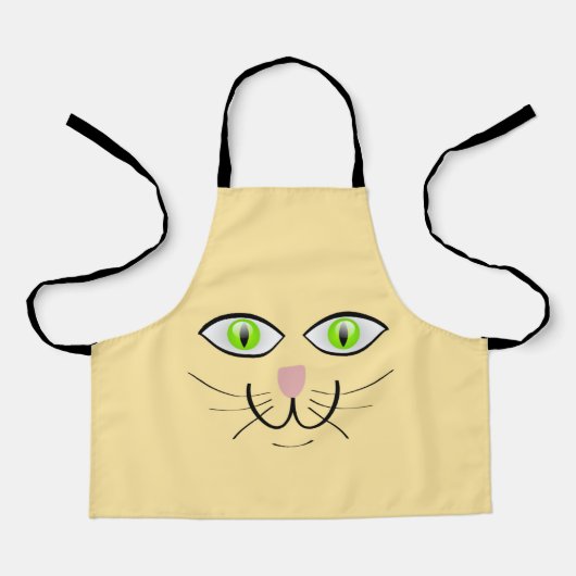 Cat Funny Face Cartoon-29034 Schort (Voorkant)