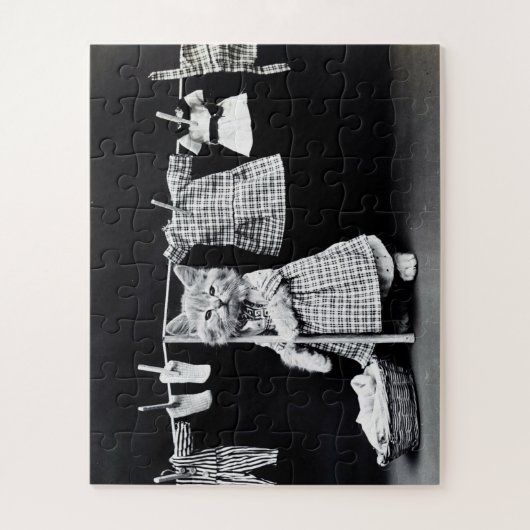 Cat Funny Laundry Day Legpuzzel (Verticaal)