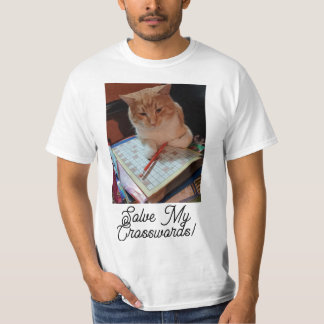 Cat Funny Los mijn kruiswoordraadsels op Pas aan m T-shirt