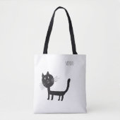 Cat Funny Miawo Canvas tas (Voorkant)