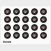 Cat Funny Noble Cat komen nu samen Ronde Sticker (Vel)