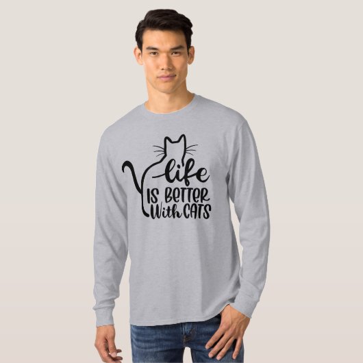 Cat Funny Quotes T-shirt (Voorkant volledig)