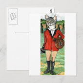 Cat gaat Fox Hunting HUNT CAT Briefkaart (Voorkant / Achterkant)
