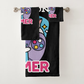 Cat Gamer Design - Spint op Gamer Joystick Art Bad Handdoek