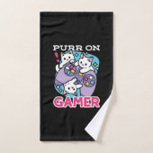 Cat Gamer Design - Spint op Gamer Joystick Art Bad Handdoek (Handdoek)