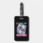 Cat Gamer Design - Spint op Gamer Joystick Art Bagagelabel (Achterkant verticaal)