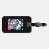 Cat Gamer Design - Spint op Gamer Joystick Art Bagagelabel (Achterkant horizontaal)