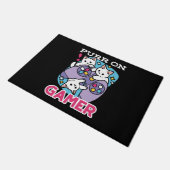 Cat Gamer Design - Spint op Gamer Joystick Art Deurmat (Schuin)