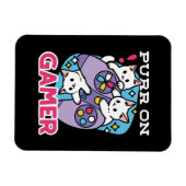 Cat Gamer Design - Spint op Gamer Joystick Art Magneet (Horizontaal)