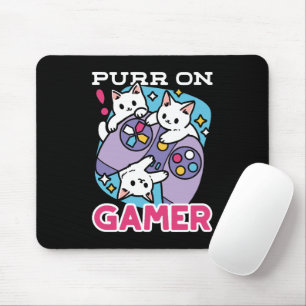 Cat Gamer Design - Spint op Gamer Joystick Art Muismat