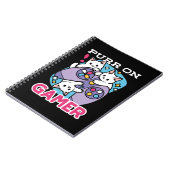 Cat Gamer Design - Spint op Gamer Joystick Art Notitieboek (Linkerzijde)