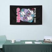 Cat Gamer Design - Spint op Gamer Joystick Art Spandoek (Beurs)