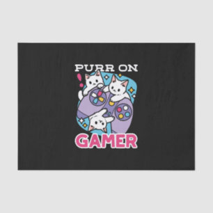 Cat Gamer Design - Spint op Gamer Joystick Art Tissuepapier