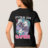 Cat Gamer Design - Spint op Gamer Joystick Art Tri-Blend Shirt (Achterkant)