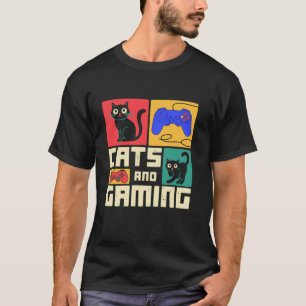 Cat Gamer Kat Meow Dier Huisdier Gaming Videogame T-shirt
