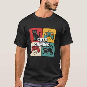 Cat Gamer Kat Meow Dier Huisdier Gaming Videogame T-shirt