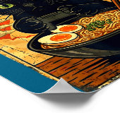 Cat Gamer Men Anime Kawaii Funny Gaming Headset Ca Poster (Hoek)